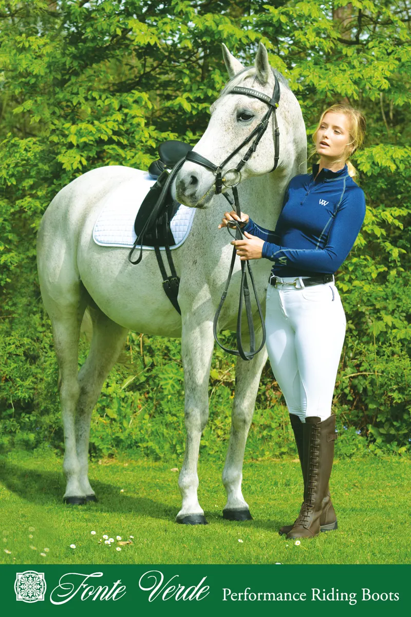 Fonte Verde Marvo Ladies Lace Front Tall Riding Boots Chocolate-5